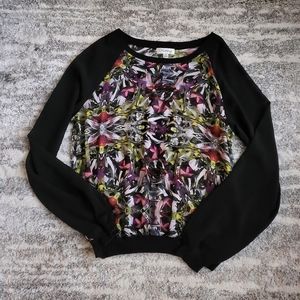 Olsenboye Semi-Sheer Long Sleeve Top